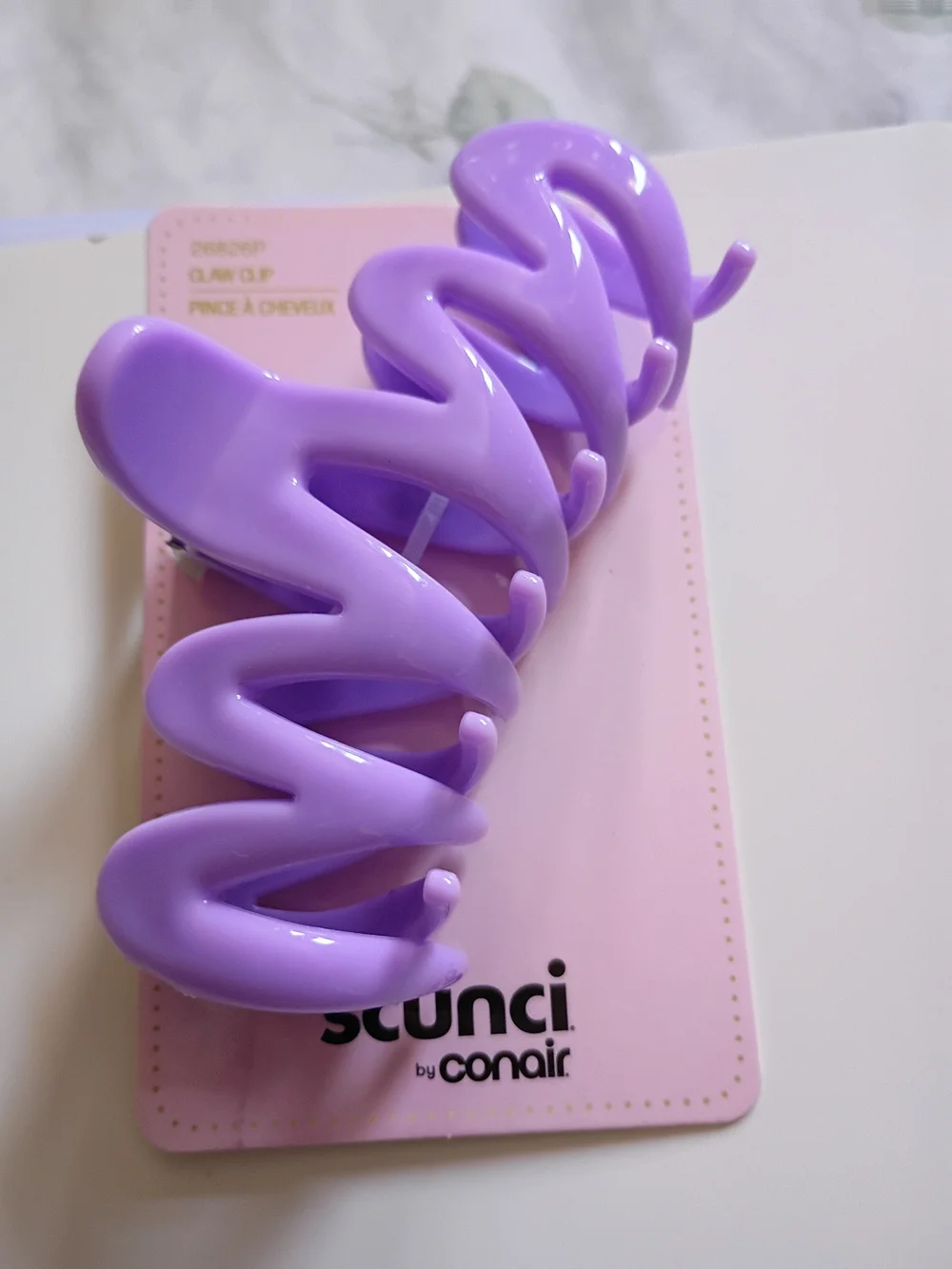 scunci Lavender Purple Wave Hair Claw Clip